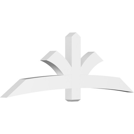 Ekena Millwork Davenport Architectural Grade PVC Gable Bracket, 84"W x 28"H x 4"D x 6"F, 8/12 Pitch GBP084X28X0406DAV00